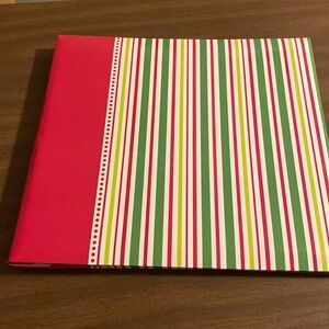 Holiday Stripes Scrapbooking Binder
